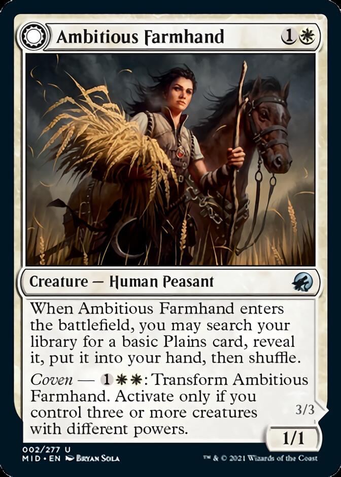 Ambitious Farmhand (2) [Innistrad: Midnight Hunt]