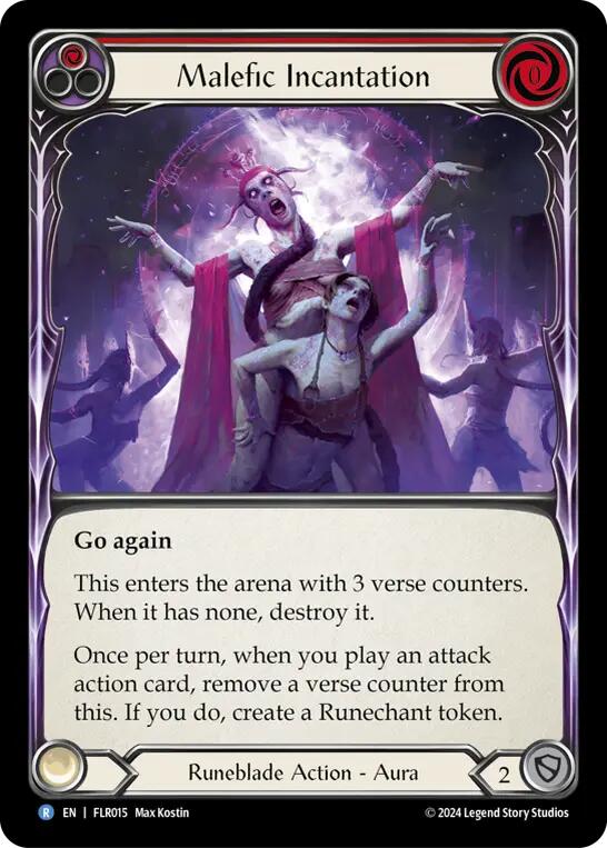 Malefic Incantation (Red) (FLR015) [Blitz Deck: Rosetta - Florian]