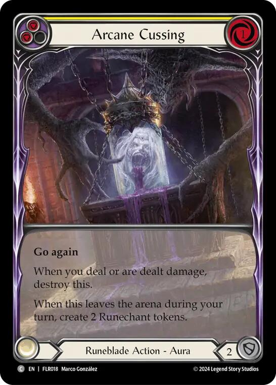 Arcane Cussing (Yellow) (FLR018) [Blitz Deck: Rosetta - Florian]
