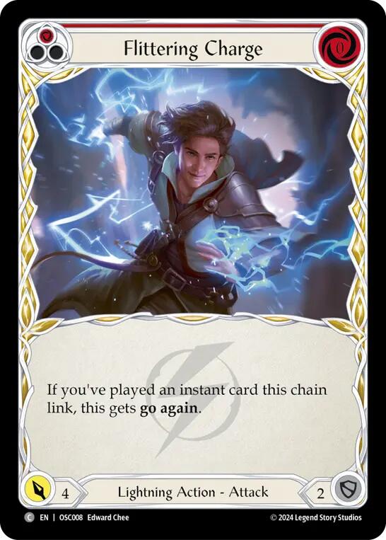 Flittering Charge (Red) (OSC008) [Blitz Deck: Rosetta - Oscilio]