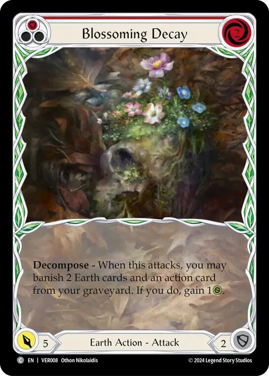 Blossoming Decay (Red) (VER008) [Blitz Deck: Rosetta - Verdance]
