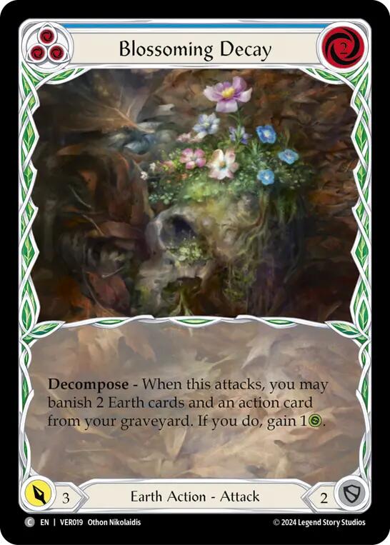 Blossoming Decay (Blue) (VER019) [Blitz Deck: Rosetta - Verdance]