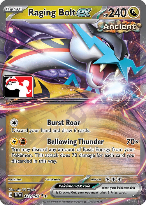 Raging Bolt ex (123/162) [Prize Pack Series Five]