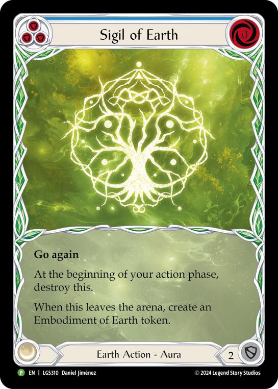 Sigil of Earth (Extended Art) - LGS310 (LGS310) [Flesh and Blood: Promo Cards]