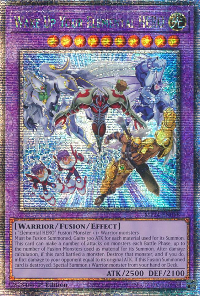 Wake Up Your Elemental HERO (Quarter Century Secret Rare) (MP24-EN018) [25th Anniversary Tin: Dueling Mirrors]