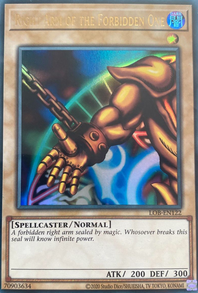 Right Arm of the Forbidden One (LOB-EN122) [Legend of Blue Eyes White Dragon (25th Anniversary Edition)]