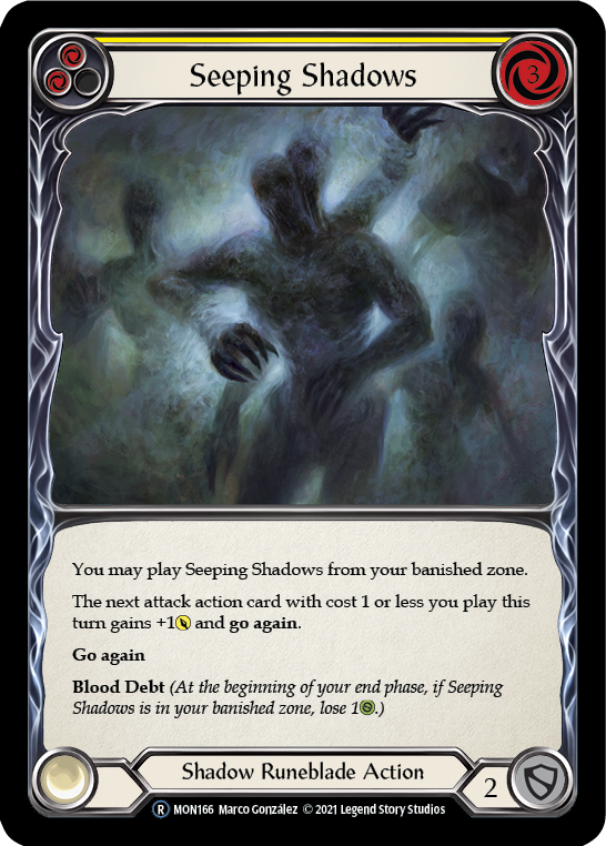 Seeping Shadows (Yellow) (MON166) [Monarch]