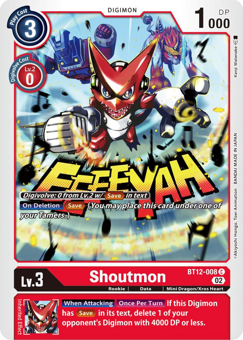 Shoutmon (BT12-008 C) [Across Time]
