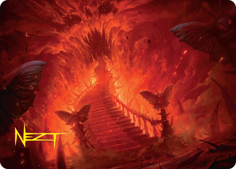 Mountain Art Card (Gold-Stamped Signature) (30) [Art Series: Duskmourn: House of Horror]