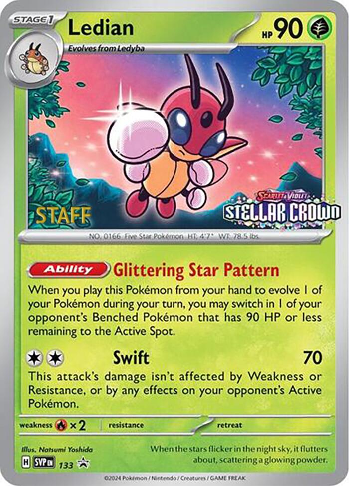 Ledian - 133 (Prerelease) [Staff] (133) [SV: Scarlet & Violet Promo Cards]
