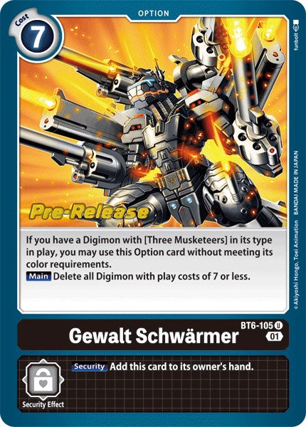 Gewalt Schwarmer (BT6-105 U) [Double Diamond Pre-Release Cards]