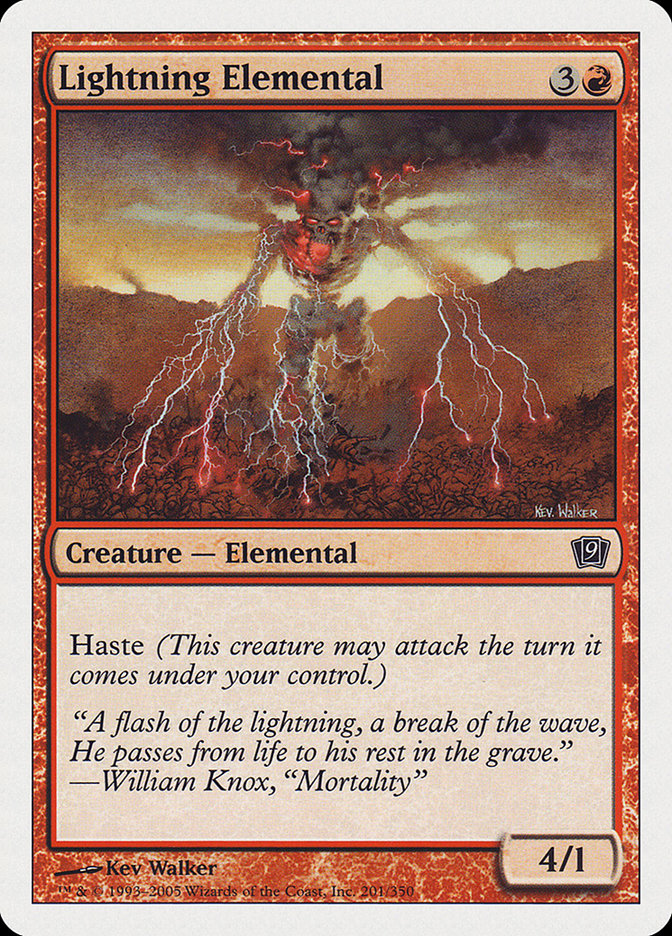 Lightning Elemental (201) [9th Edition]