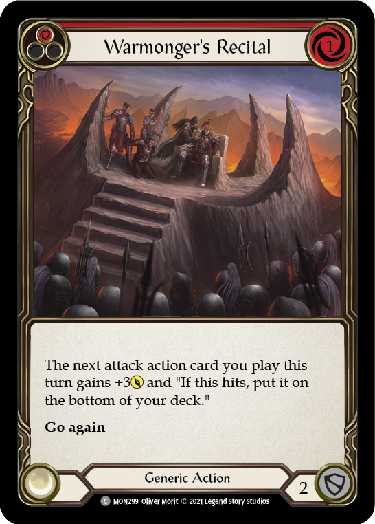 Warmonger's Recital (Red) (MON299) [Monarch]