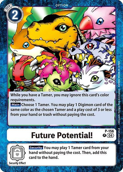 Future Potential! [P-156] (Store Tournament 2024 Oct. - Dec. Participation Pack) [Digimon Promotion Cards]