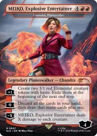 MEIKO, Explosive Entertainer - Chandra, Flamecaller (Japanese) [Secret Lair Drop Series]