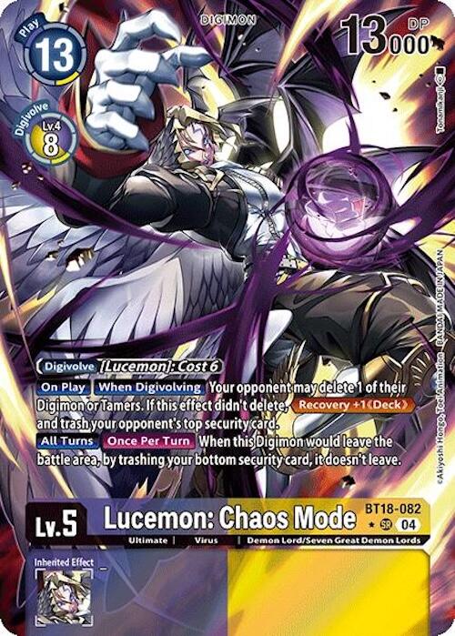 Lucemon: Chaos Mode (Alternate Art) (BT18-082 SR) [Release Special Booster 2.0]