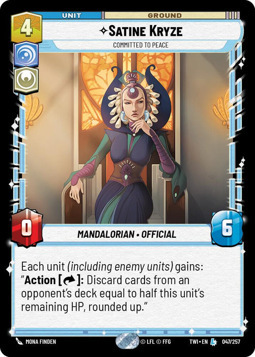 Satine Kryze - Committed to Peace (047/257) [Twilight of the Republic]