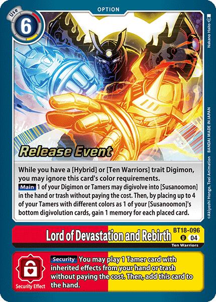 Lord of Devastation and Rebirth (BT18-096 U) [Release Special Booster 2.0 Celebration Event Cards]