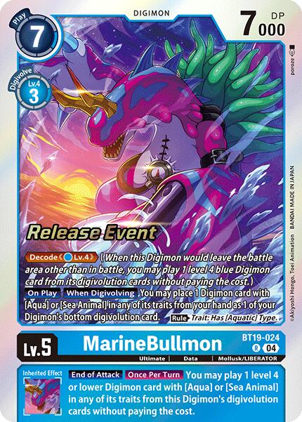 MarineBullmon (BT19-024 R) [Release Special Booster 2.0 Celebration Event Cards]