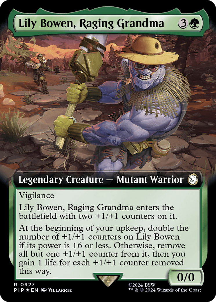 Lily Bowen, Raging Grandma (Extended Art) (Surge Foil) (927) [Universes Beyond: Fallout]
