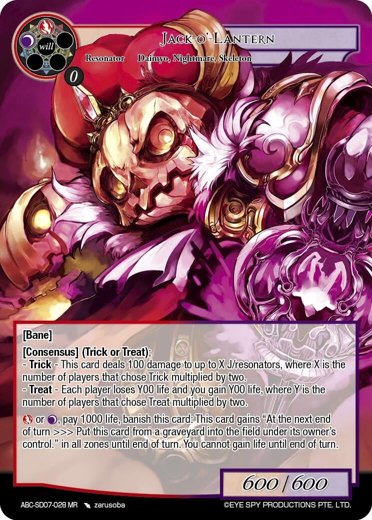 Jack-O'-Lantern (ABC-SD07-028 MR) [ABC Duel Decks]