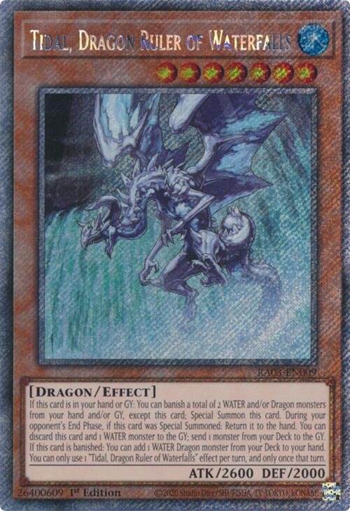Tidal, Dragon Ruler of Waterfalls (Platinum Secret Rare) (RA03-EN009) [Quarter Century Bonanza]