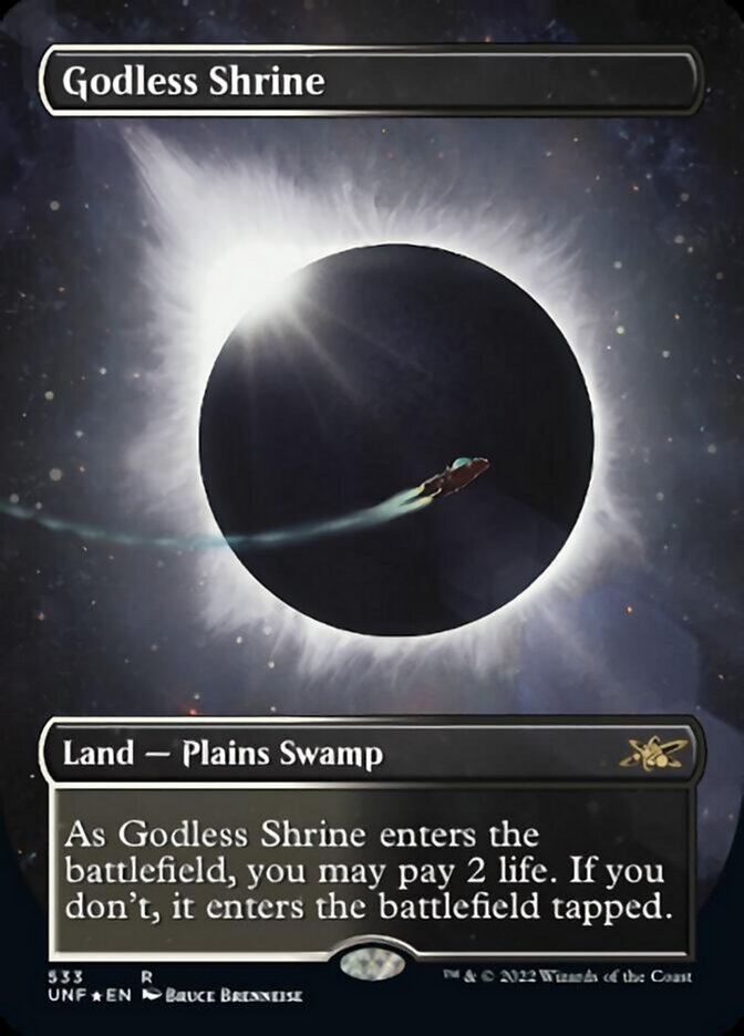 Godless Shrine (Borderless) (Galaxy Foil) (533) [Unfinity]