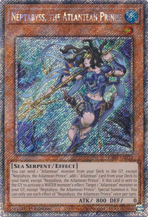 Neptabyss, the Atlantean Prince (Platinum Secret Rare) (RA03-EN013) [Quarter Century Bonanza]