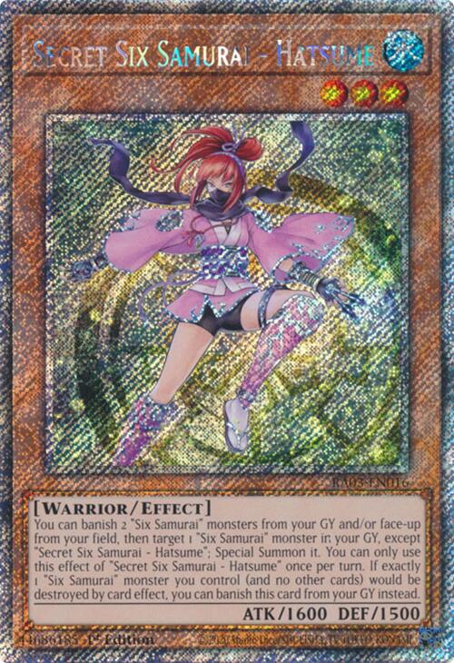 Secret Six Samurai - Hatsume (Platinum Secret Rare) (RA03-EN016) [Quarter Century Bonanza]