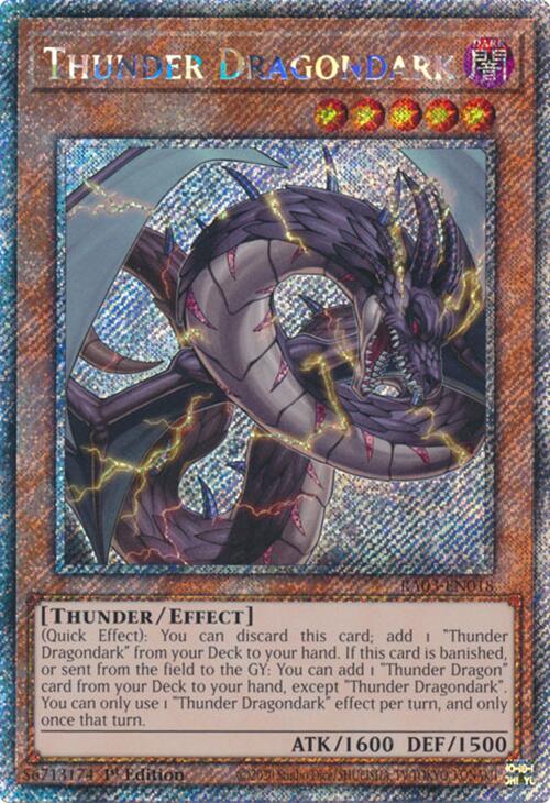 Thunder Dragondark (Platinum Secret Rare) (RA03-EN018) [Quarter Century Bonanza]