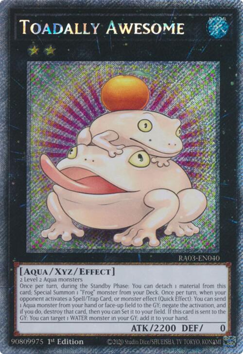 Toadally Awesome (Platinum Secret Rare) (RA03-EN040) [Quarter Century Bonanza]