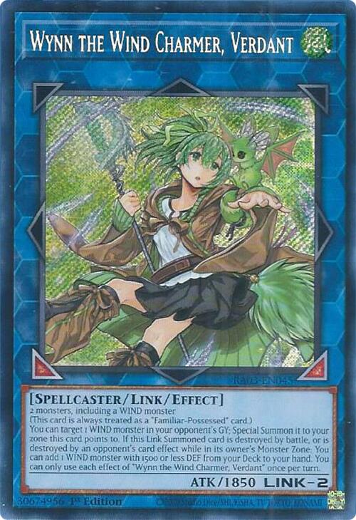 Wynn the Wind Charmer, Verdant (Secret Rare) (RA03-EN045) [Quarter Century Bonanza]