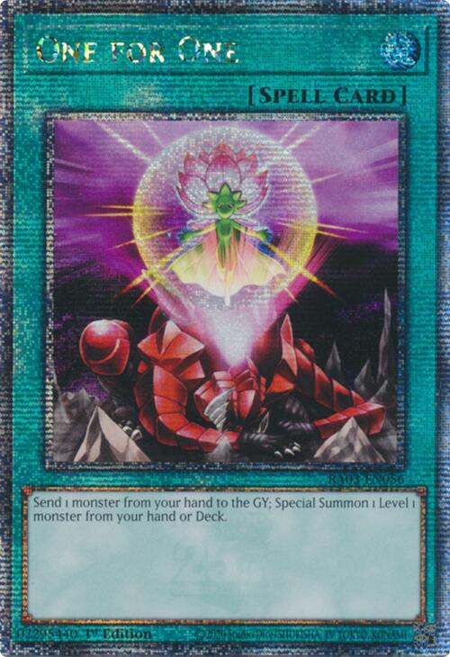 One for One (Quarter Century Secret Rare) (RA03-EN056) [Quarter Century Bonanza]