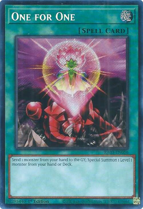One for One (Secret Rare) (RA03-EN056) [Quarter Century Bonanza]