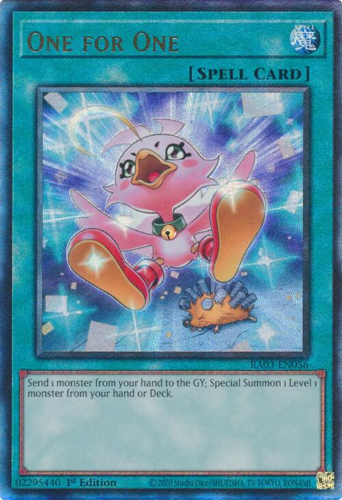 One for One (Alternate Art) (PUR) (RA03-EN056) [Quarter Century Bonanza]