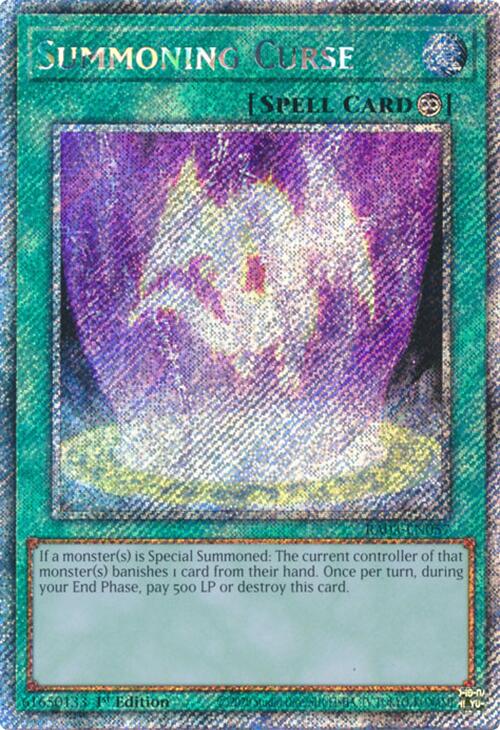 Summoning Curse (Platinum Secret Rare) (RA03-EN057) [Quarter Century Bonanza]