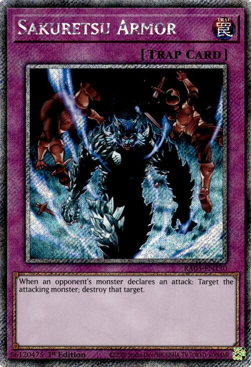 Sakuretsu Armor (Platinum Secret Rare) (RA03-EN130) [Quarter Century Bonanza]