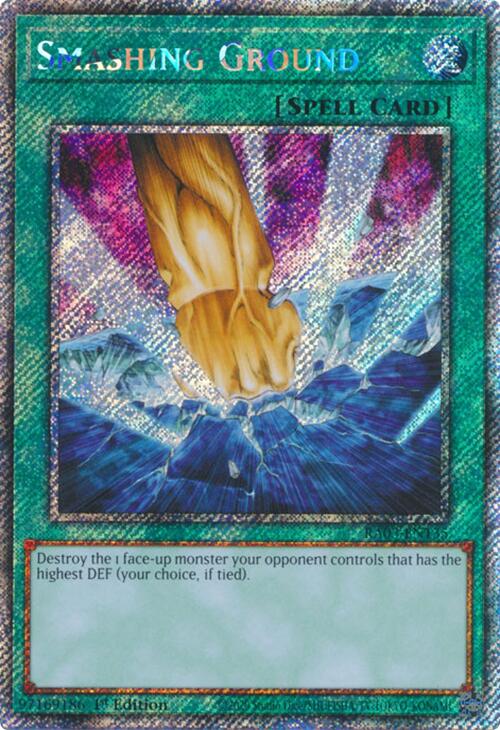 Smashing Ground (Platinum Secret Rare) (RA03-EN135) [Quarter Century Bonanza]