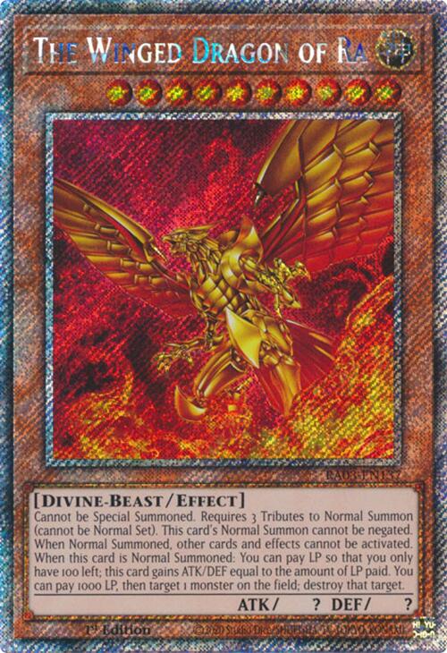 The Winged Dragon of Ra (Platinum Secret Rare) (RA03-EN137) [Quarter Century Bonanza]