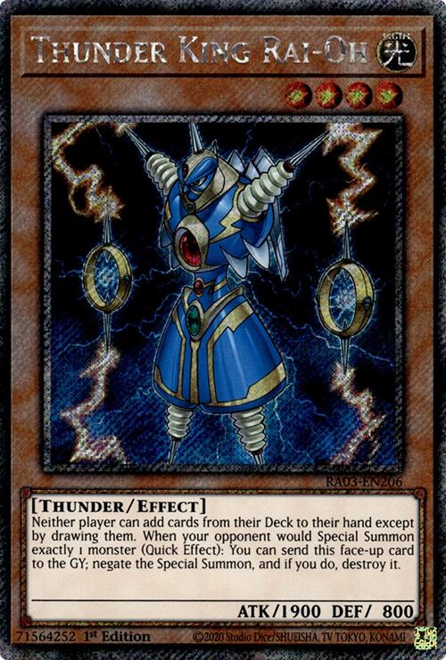 Thunder King Rai-Oh (Platinum Secret Rare) (RA03-EN206) [Quarter Century Bonanza]