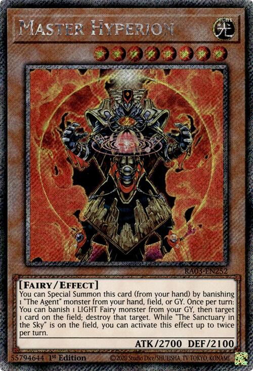 Master Hyperion (Platinum Secret Rare) (RA03-EN252) [Quarter Century Bonanza]