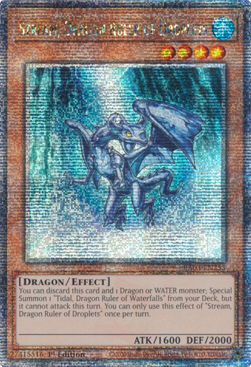 Stream, Dragon Ruler of Droplets (Quarter Century Secret Rare) (RA03-EN255) [Quarter Century Bonanza]
