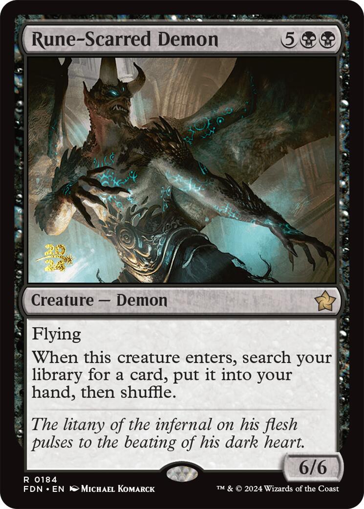 Rune-Scarred Demon (184) [Prerelease Cards]