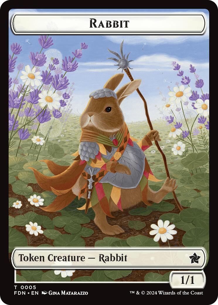 Rabbit // Soldier Double-Sided Token (5 // 6) [Foundations]