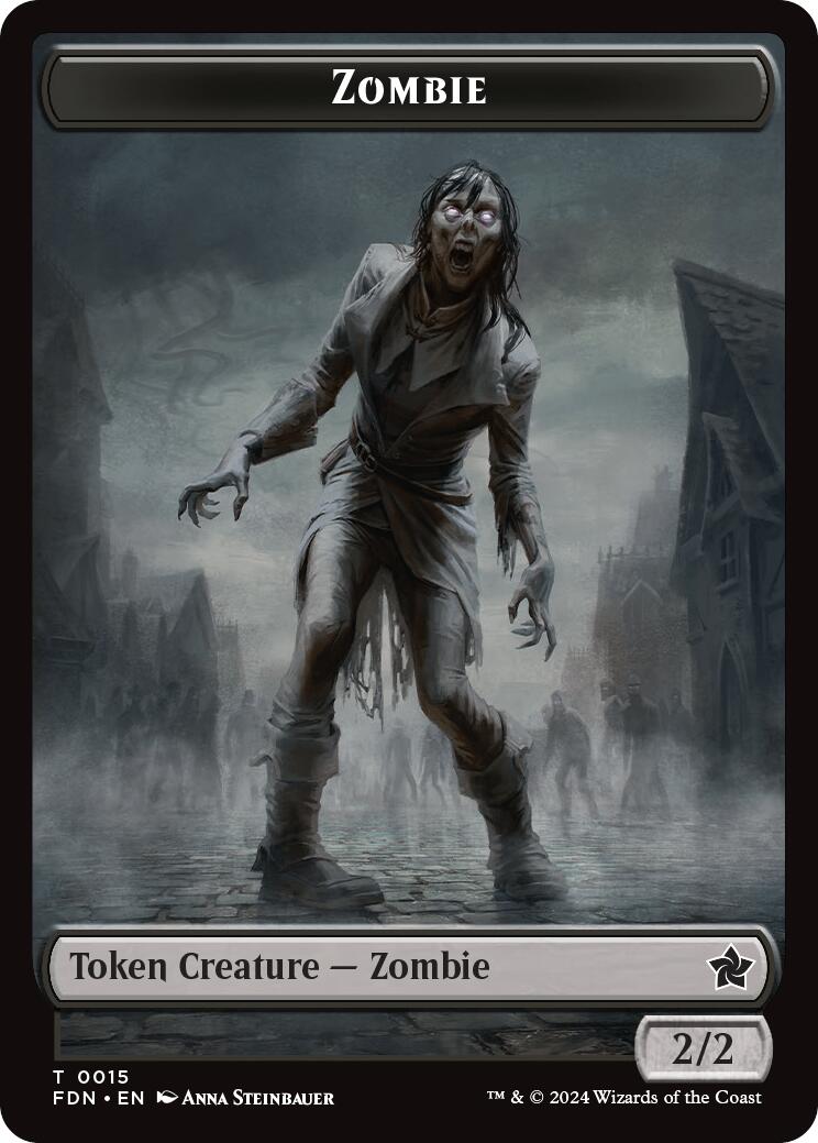 Zombie // Insect Doubled-Sided Token (15 // 21) [Foundations]