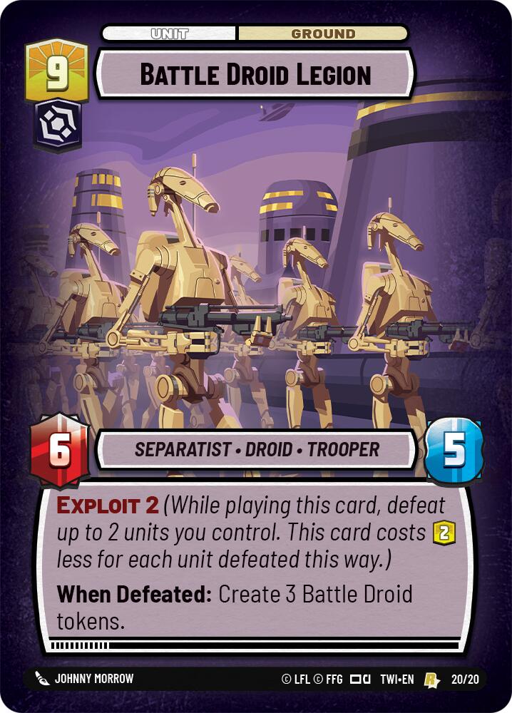 Battle Droid Legion (20/20) [Twilight of the Republic: Weekly Play Promos]