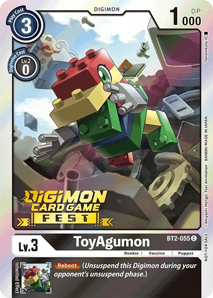 ToyAgumon (Digimon Card Game Fest 2022) (BT2-055 C) [Release Special Booster 1.0]