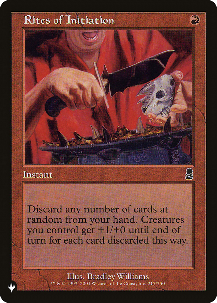 Rites of Initiation (217/350) [The List Reprints]