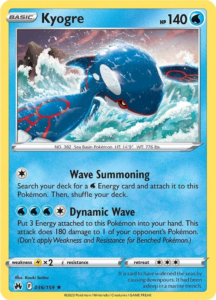 Kyogre (036/159) [SWSH: Crown Zenith]