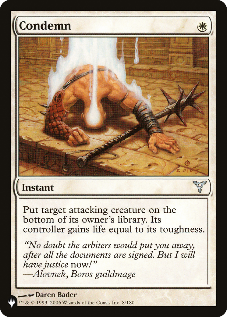 Condemn (8/180) [The List Reprints]